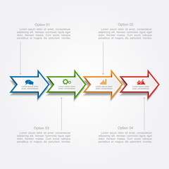 Infographic template. Can be used for workflow layout, diagram, business step options, banner, web design.