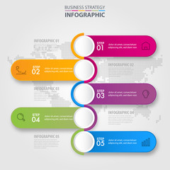 Wall Mural - Business infographics design elements template graphic illustration