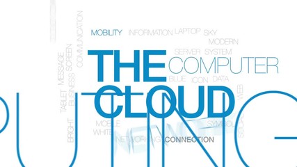 Wall Mural - the cloud animated word cloud, text design animation. kinetic typography.