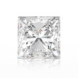 3D illustration princes diamond stone with reflection