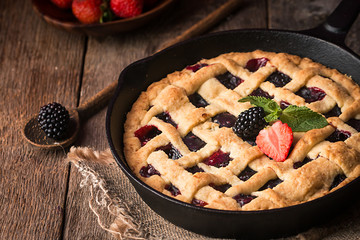 Wall Mural - Traditional berry pie