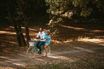 Canvas Print - Riding a bike