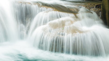 Closeup Stream Of Waterfalls