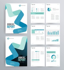 template design for company profile ,annual report , brochure , flyer  ,and page layout with business infographic element, A 4 size, vector editable