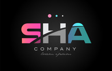 SHA S H A  Three Letter Logo Icon Design