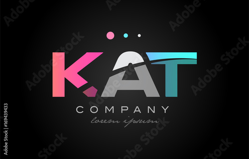 KAT k a t three letter logo icon design Tableau sur Toile