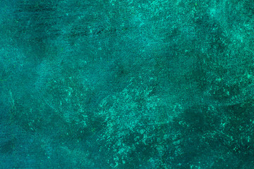 old distressed blue turquoise rusted brass background with rough texture. stained, gradient, cement 