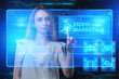 © photon_photo - The concept of business, technology, the Internet and the network. A young entrepreneur working on a virtual screen of the future and sees the inscription: Video marketing