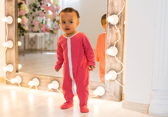 Wall Mural - African American baby boy indoors