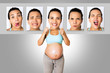 © nehopelon - Pregnant woman with mood changes of motherhood
