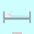© Serhii - Man sleeping  set  it is color icon .