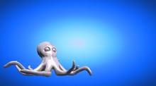 3d Rendering Of A Reflective Octopus With A Lot Of Long Hands