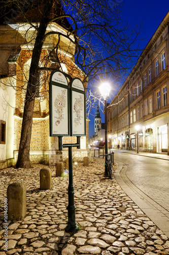 krakow-poland-december-01-2016-city-map-in-historic-city-centre-of-krakow-grodzka-street