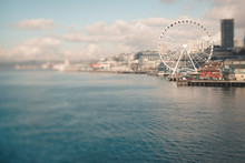 Artistic View Of Seattle Ferris Wheel