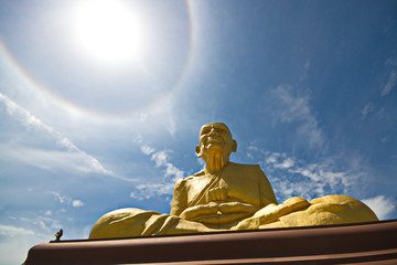 Biggest statue of Luang Pu Thuat at was one of the most famous Buddhist monks during Rattanakosin Period.