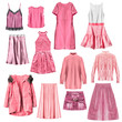 Pink clothes isolated