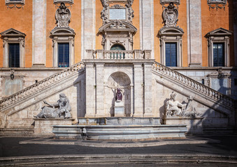 Wall Mural - Palazzo Senatorio on the Capitoline hill, Rome, Italy.