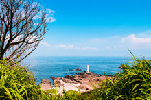 Lighthouse At Jogashima Island, Miura, Japan.