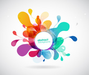Wall Mural - abstract colored background with circles.