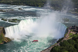 Fototapeta Nowy Jork - Horseshoe Falls in Niagara, aerial view