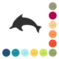 Canvas Print - Farbige Buttons - Delfin