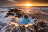 Fototapeta Zachód słońca - Pools of Paradise during Sunset at the Coast of Hawaii (Big Island)
