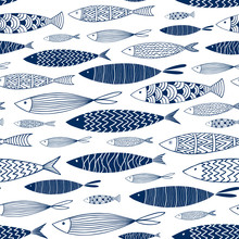 Seamless Pattern Of Ornamental Fish 2
