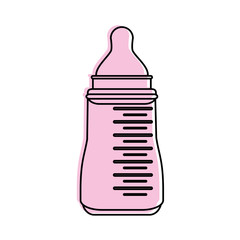 Wall Mural - formula bottle baby related icon image vector illustration design  pink color