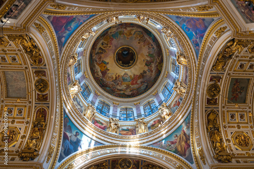 Interior Of The St Isaacs Cathedral Saint Petersburg Russia