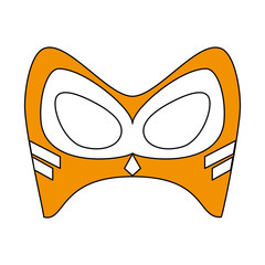 Sticker - flat line monocromatic mask over white  background vector ilustration