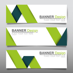Wall Mural - collection horizontal business banner set vector templates. clean modern geometric abstract backgrou