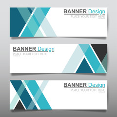 Wall Mural - collection horizontal business banner set vector templates. clean modern geometric abstract backgrou