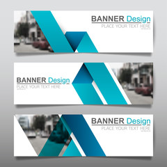 Wall Mural - collection horizontal business banner set vector templates. clean modern geometric abstract backgrou