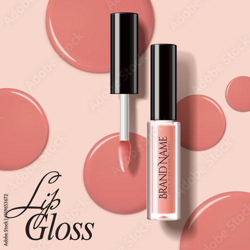Download Modern Lip Gloss Mockup Stock Vector Adobe Stock
