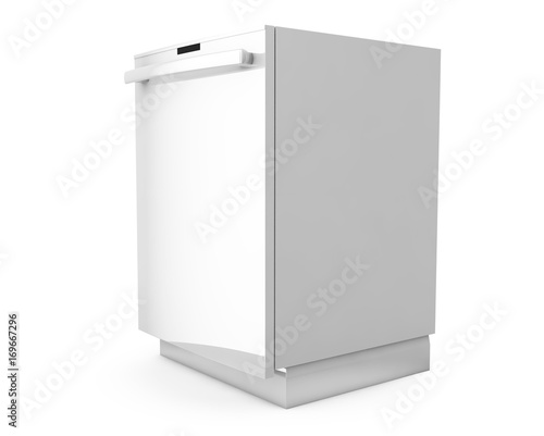 white freestanding dishwasher