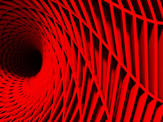 Wall Mural - red tunnel abstract architecture background