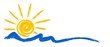 canvas print picture - Logo sun and sea.