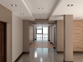 Sticker - Public interior 3D rendering