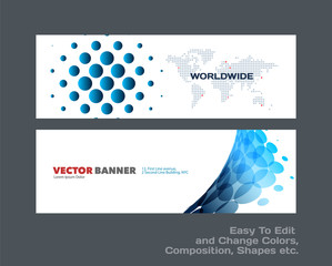 abstract vector set of modern horizontal website banners