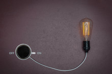 A Energia Do Café, Cafeína, Conceito De Ideia, Inspiração, Criatividade.