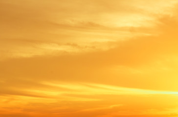 Beautiful abstract orange sky used for background