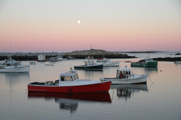 Moonrise Matinicus Harbor, Maine