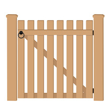 Wooden Gate. Vector Illustration