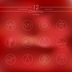 Sticker - Set of Christmas icons