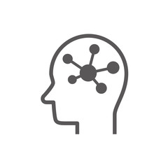 Poster - AI (artificial intelligence) icon.