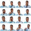 © fotofabrika - Black man face expression set