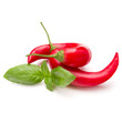 © Natika - red chili or chilli cayenne pepper isolated on white  background cutout