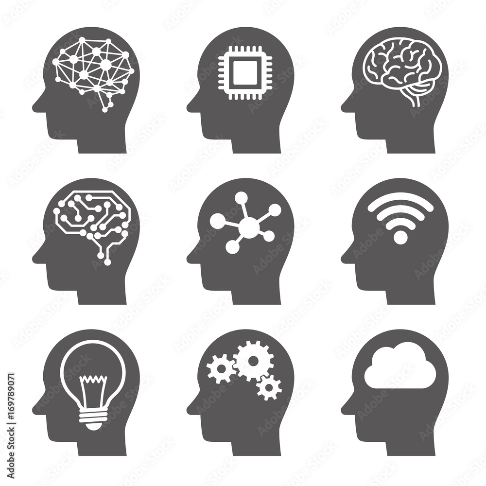 AI (artificial intelligence) icon set. 스톡 벡터 | Adobe Stock