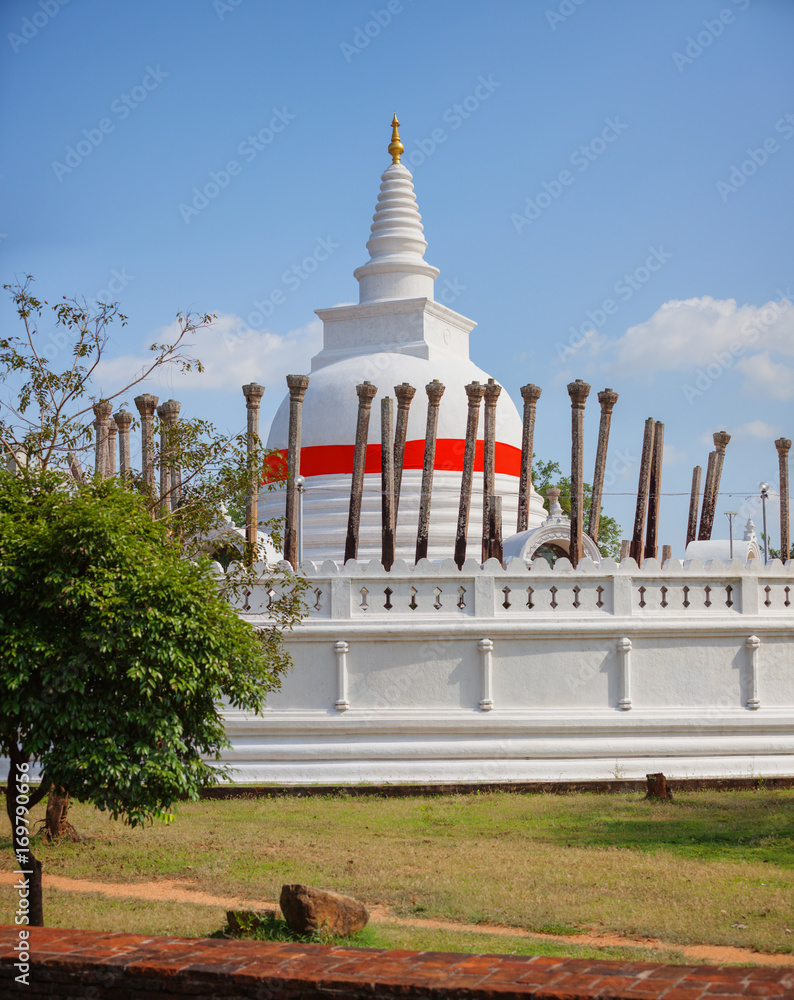 White Dome of Thuparamaya in Anuradhapura Stock Photo | Adobe Stock, image size:794x1000
