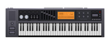 Music Synthesizer. Realistic Style Electronic Piano. Vector